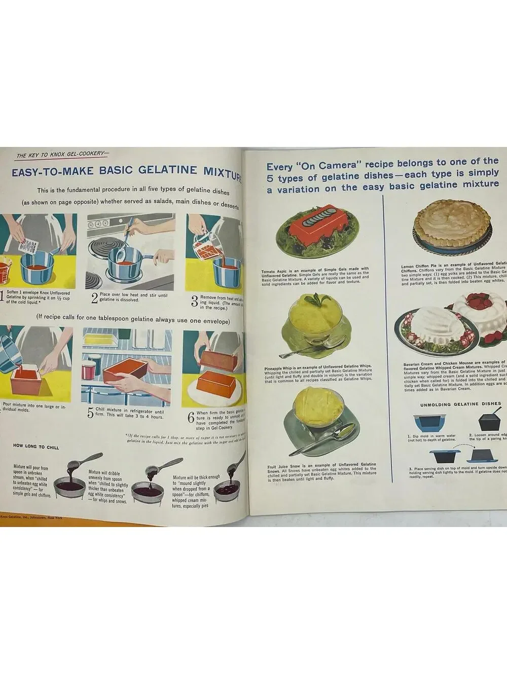 Vintage 1963 Knox Gelatin Cookbook: On Camera TV Recipes